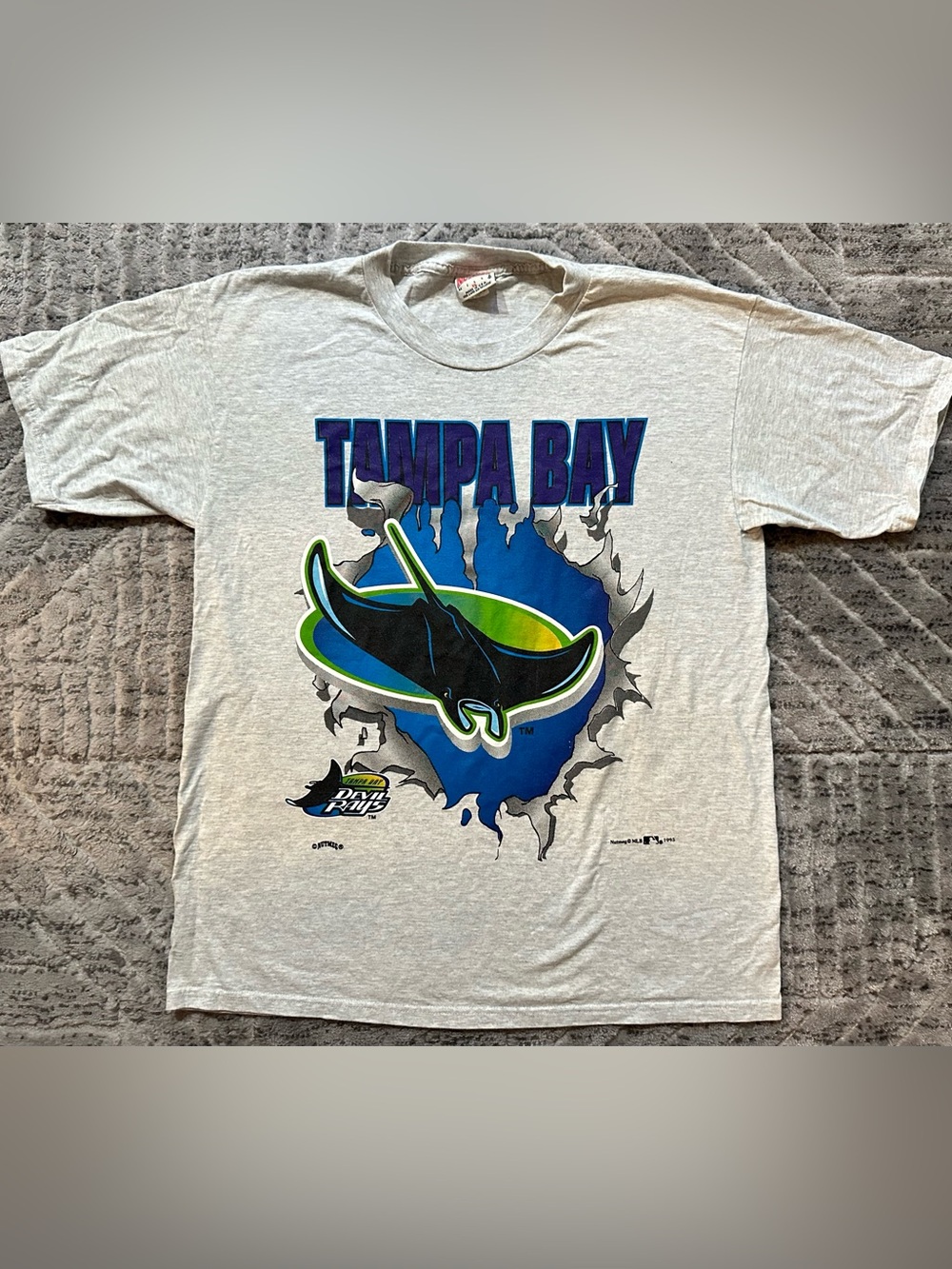 Vintage 1995 Tampa Bay Devil Rays MLB T-Shirt by Nutmeg Mills XL